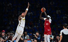 北京三分失準(zhǔn)，廣廈三分更勝一籌。勝負(fù)手，28中4，14.3%命中率。廣廈12中。